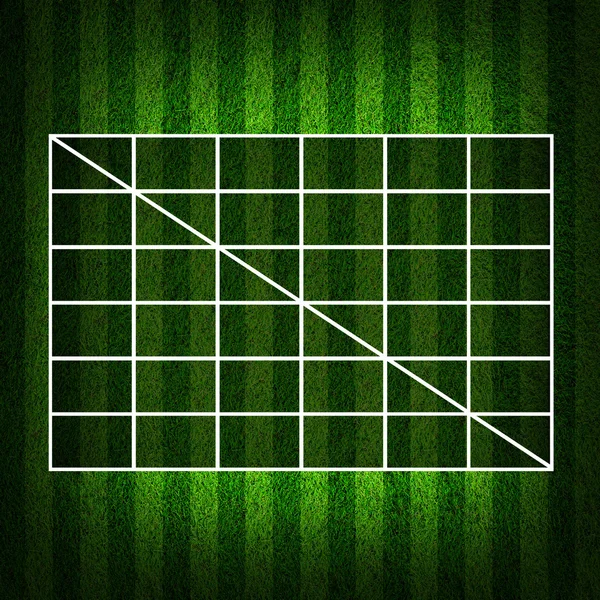 Puste piłki nożnej (piłka nożna) 5 x 5 tabeli ocena — Zdjęcie stockowe