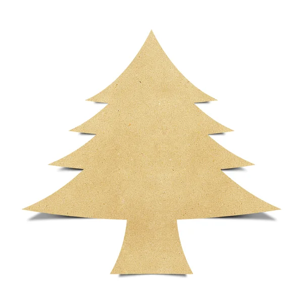 Weihnachtsbaum recycelt papercraft Hintergrund — Stockfoto