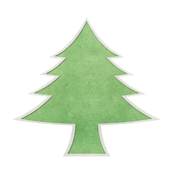 Karácsonyfa újrahasznosított papercraft háttér — Stock Fotó