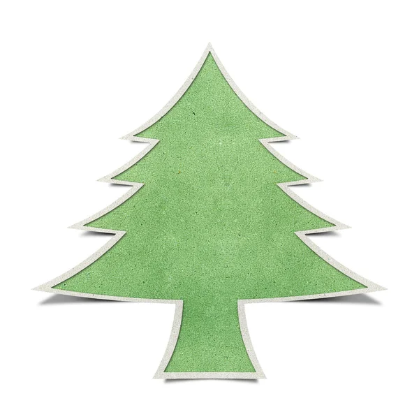 Karácsonyfa újrahasznosított papercraft háttér — Stock Fotó