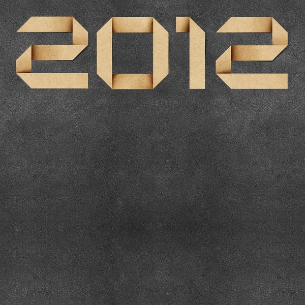 Happy new year 2011 Recycled Paper Craft Background. — Stock Photo, Image