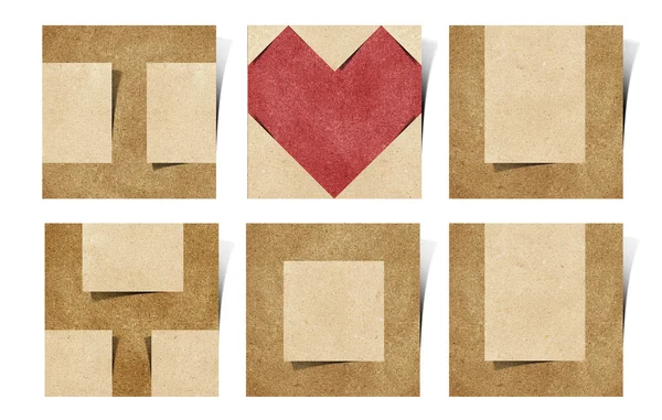 I love you alphabet recycled paper craft — Stock Photo, Image