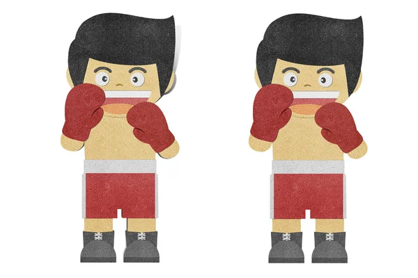 Paper boy (Boxer) papel reciclado artesanía — Foto de Stock