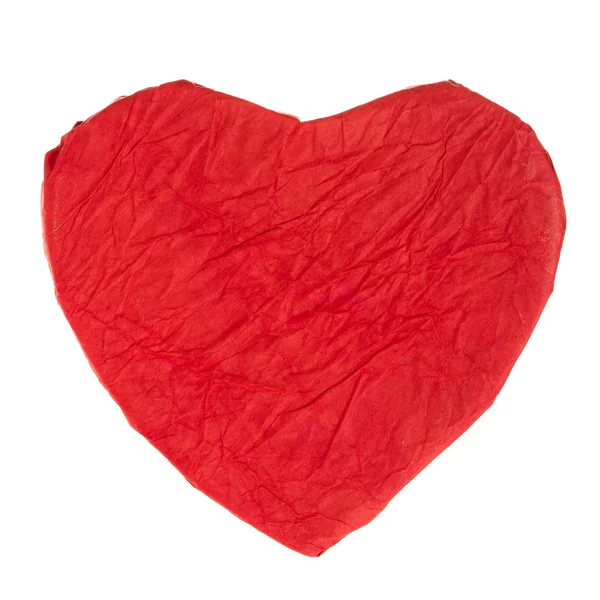 Piros papír szív — Stock Fotó