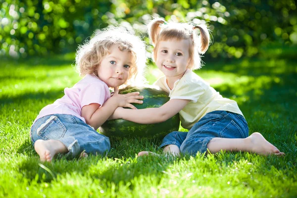 ピクニックをする子供たち ロイヤリティフリーのストック画像