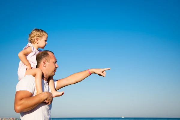 Happy child playing with father — Stock Photo, Image