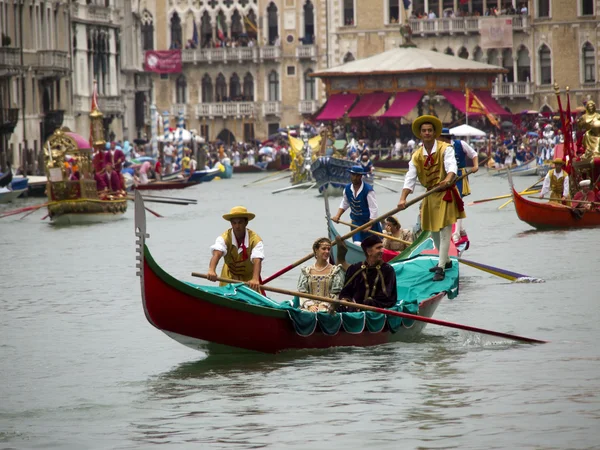 Venice, İtalya - Eylül 2011 - 4 Venedik'in tarihi regatta — Stok fotoğraf