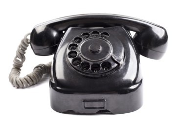 eski siyah telefon