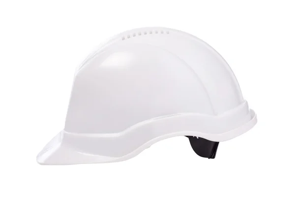 白い背景の上のプラスチック安全ヘルメット — ストック写真