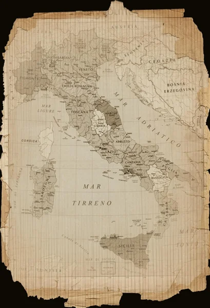 Cartina italia — Stock Photo, Image