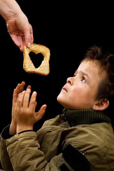 Die Armen ernähren — Stockfoto