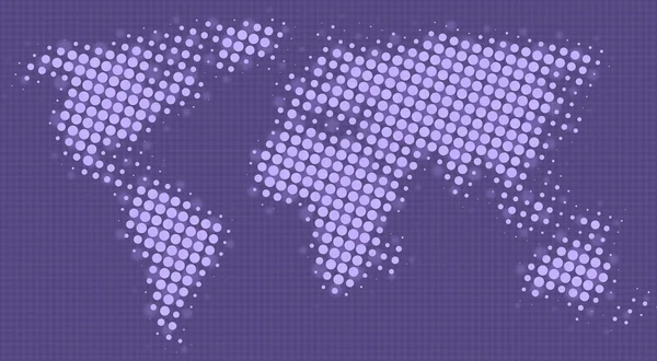 Polotónové body mapa světa — Stock fotografie