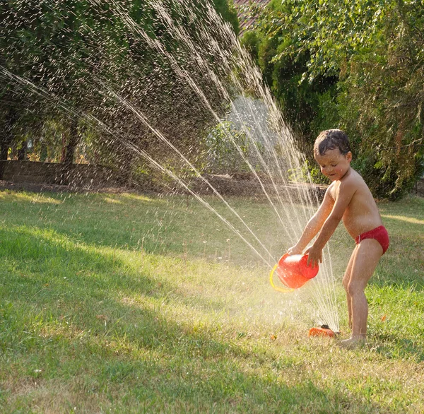 stock image Water sprinkler fun