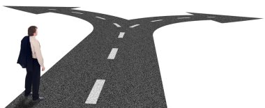 iş crossroads - kararlar kavramı ve stratejik planlama