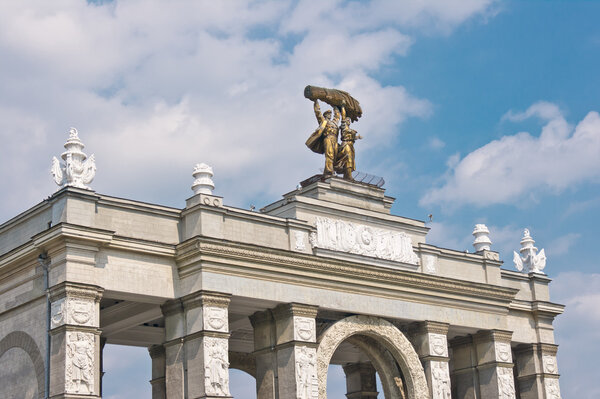 Central entrance in national exibition VVC, Moscow
