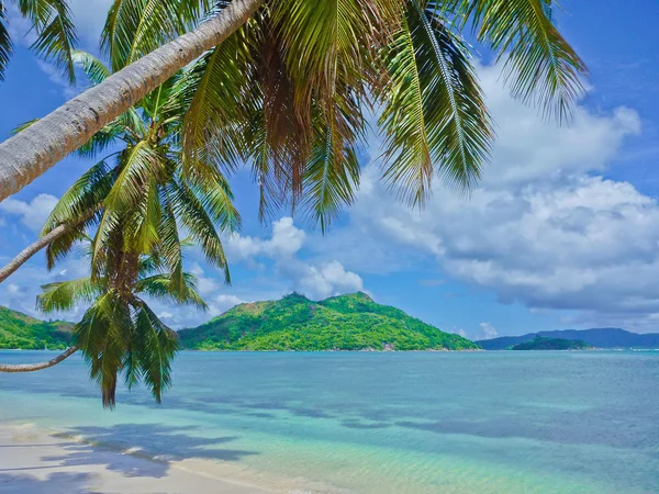 Praia na ilha Praslin, Seychelles — Fotografia de Stock