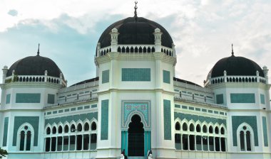 Great Mosque in Medan, Sumatra clipart