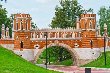 Tsaritsino palace. Bridge. clipart