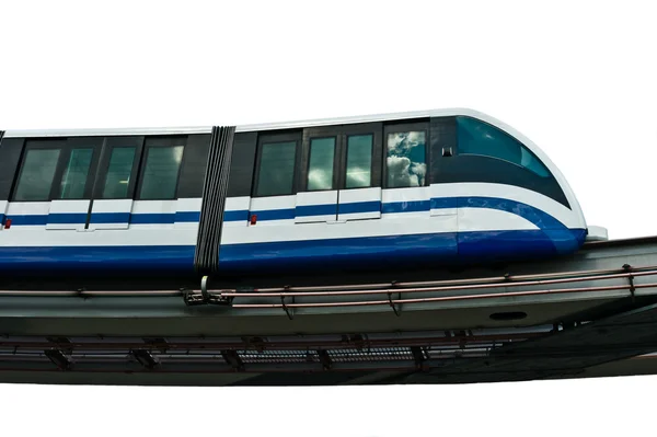 Изолированный монорельсовый поезд — стоковое фото