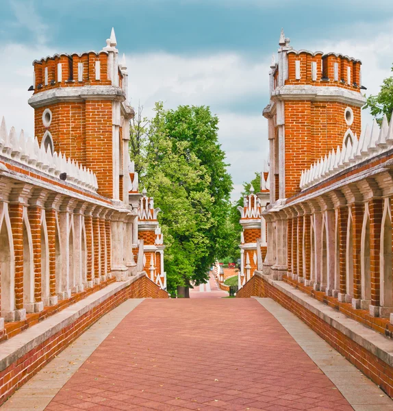 stock image Tsaritsino palace. Bridge.