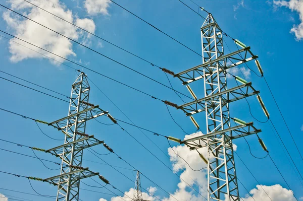 stock image Power line towers