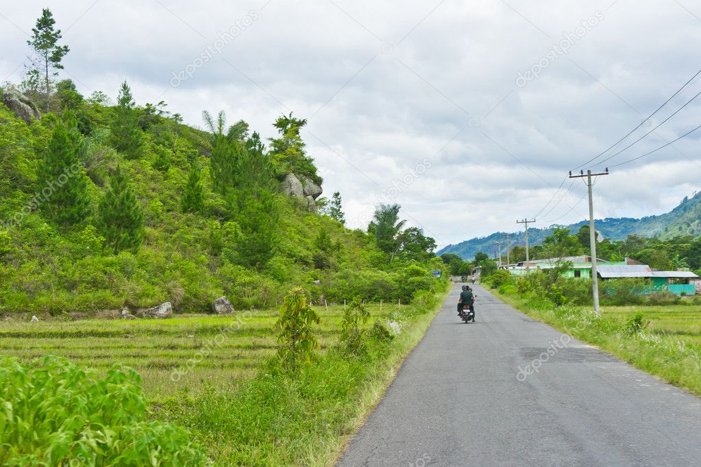 View of road in Sumatra