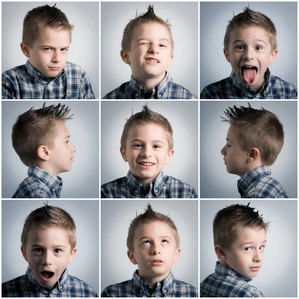 Chlapec výrazy — Stock fotografie