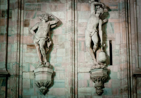 Kathedraal Milaan beeldhouwkunst — Stockfoto