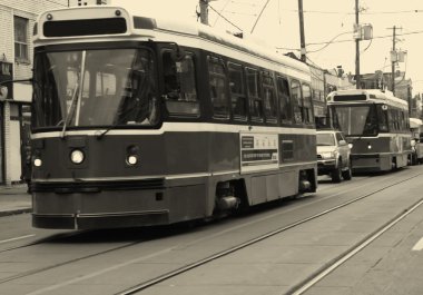 toronto üzerinde sokak tramvay