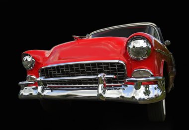 Red old chevy car clipart