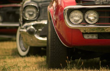 Muscle Cars In A Row clipart
