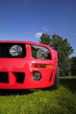 Red Mustang shot clipart