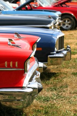 Muscle Cars In A Row clipart