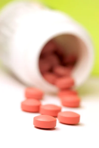 Red medicine pills — Stock Photo, Image