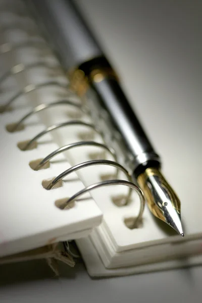 Pen And Spiral Bound — Stock Photo, Image
