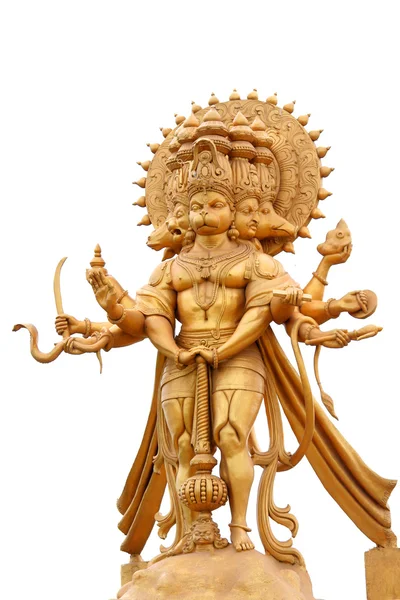 Cinco de oro frente estatua de Hanuman — Foto de Stock