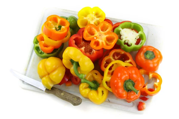 Sliced Bell peppers — Stock Photo, Image
