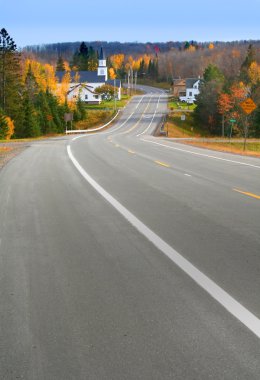 Scenic Autumn Drive Way clipart