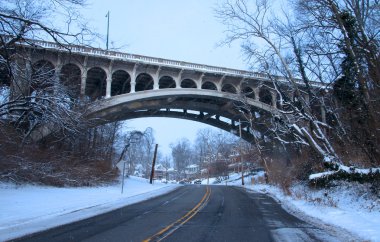 Historic arched bridge clipart