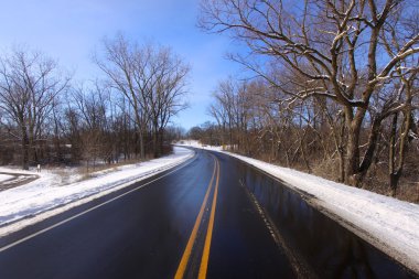 Scenic drive through a state park clipart