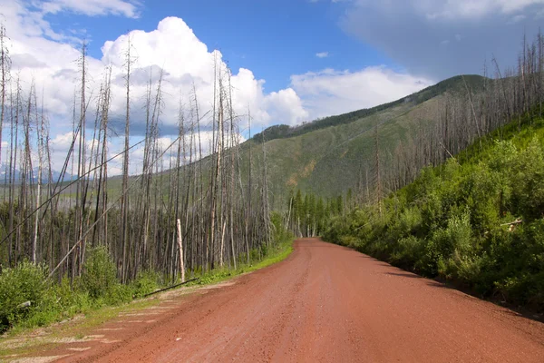 Estrada rural em Montana — Fotografia de Stock