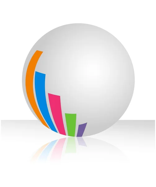 Gráfico bola blanca — Foto de Stock