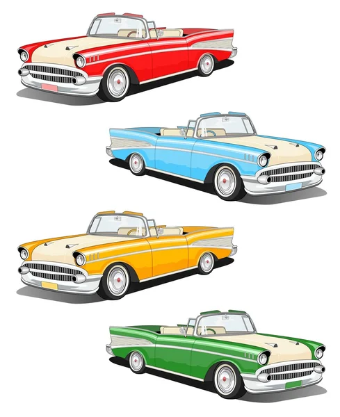 stock image Classic car set