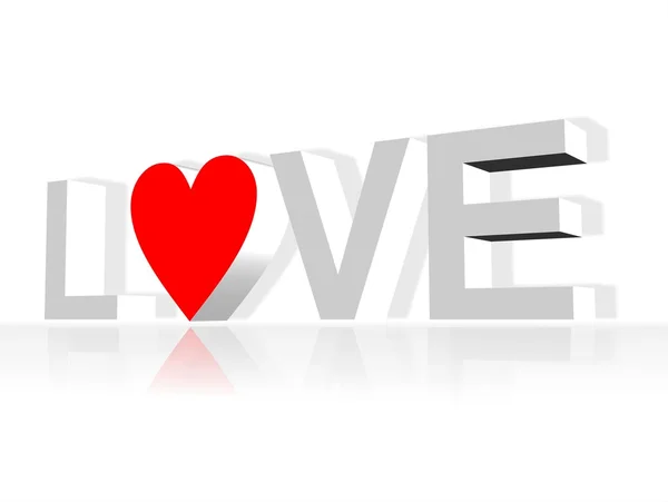 3d Love text — Stock Photo, Image