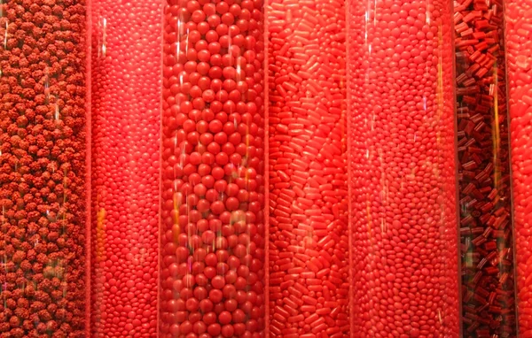 Caramelle rosse lucenti — Foto Stock