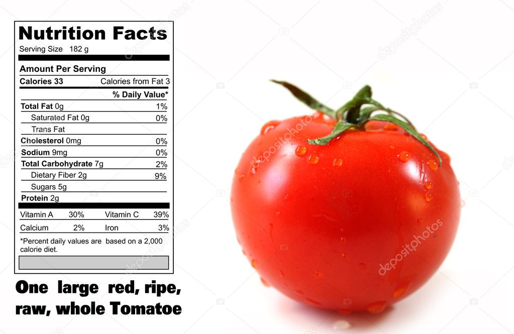 Nutrition Facts Of Tomato Stock Photo By ©snehitdesign 8622847