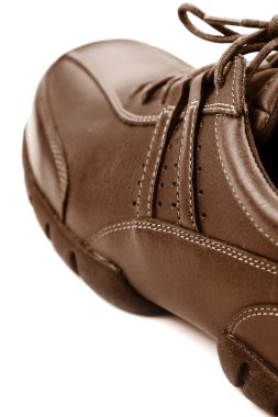 Brown leather shoe