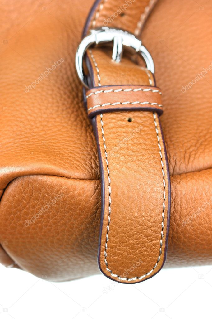 Belt on leather bag