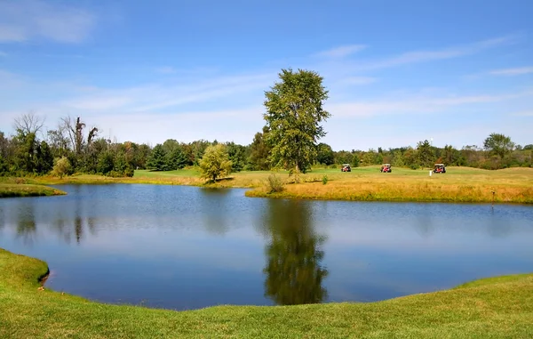 stock image Scenic Pond In A Golf Course