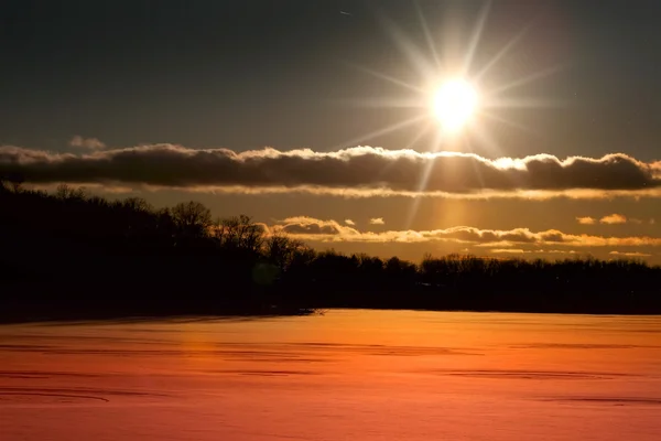 Puesta de sol de invierno — Foto de Stock